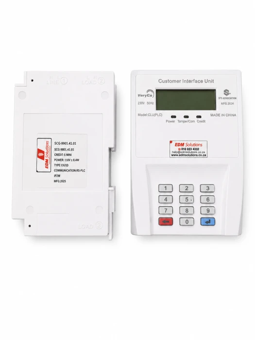 VeryCo VC1100 DINM22-CIP single phase prepaid electricity meter and customer interface unit detail